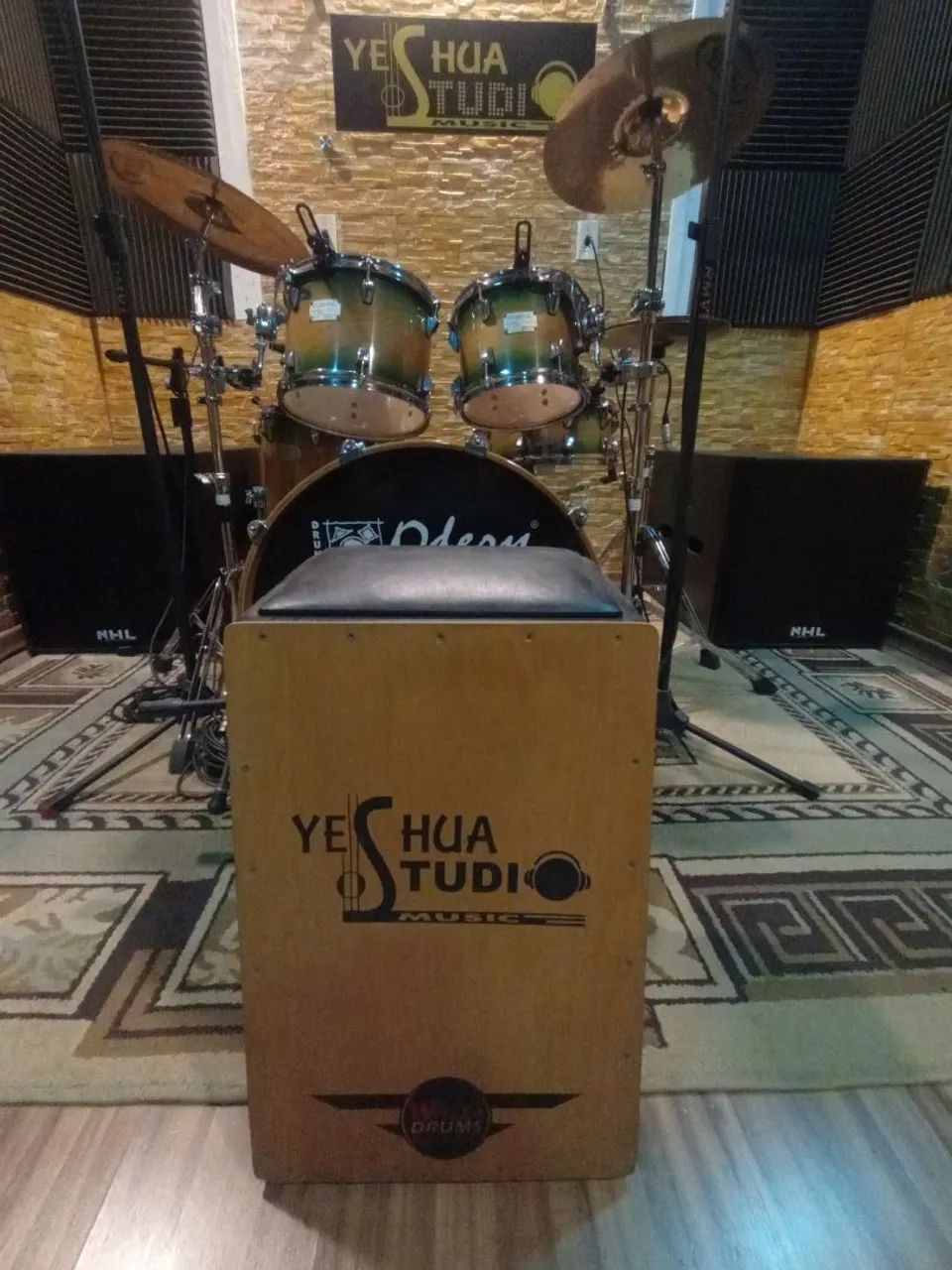 Cajon witler drums eletroacústico 2 entrada 