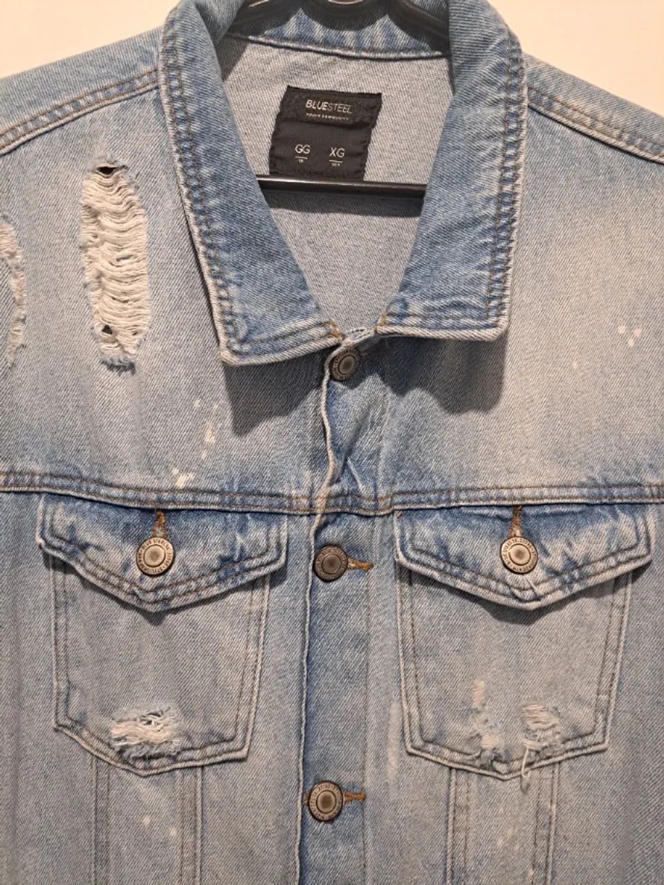 Jaqueta Jeans Blue Steel (GG) - NOVA - Foto 4