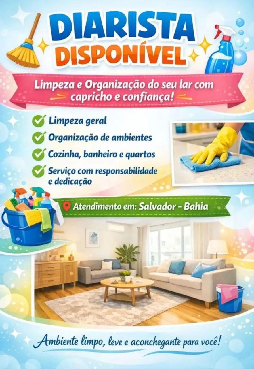 Diarista R$ 200,00