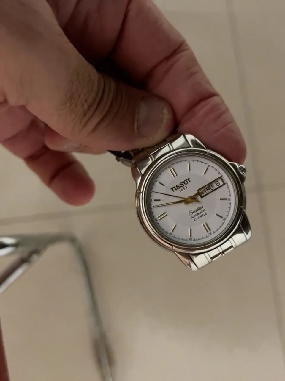 Tissot Seastar Automatic, 21 rubis, com dia e data.  