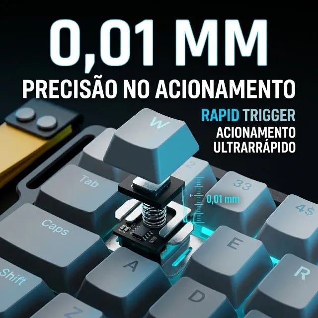 Attack Shark Keyboard X68 He Noite Iluminada Pela Lua - Foto 2