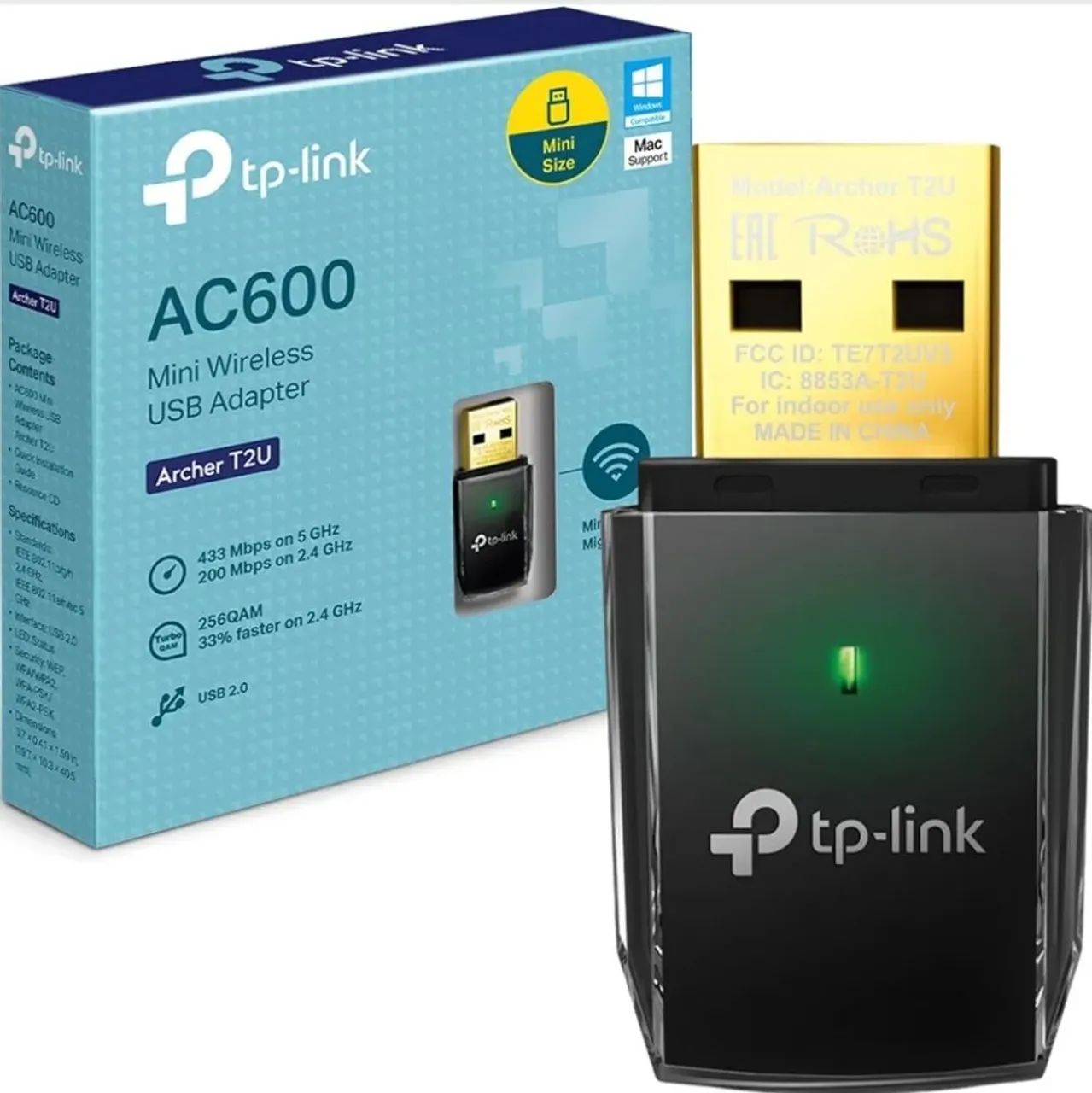 ADAPTADOR USB WIFI TP-LINK ARCHER T2U AC600