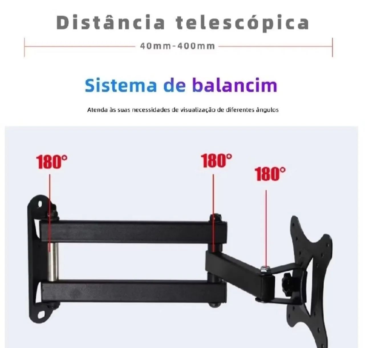 Suporte articulado para TV e monitor de 14 a 55 polegadas - Foto 3