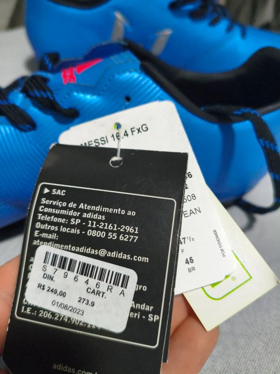 メッシ16+ Chuteira Adidas Messi 16.3 IN Futsal Preta - FutFanatics