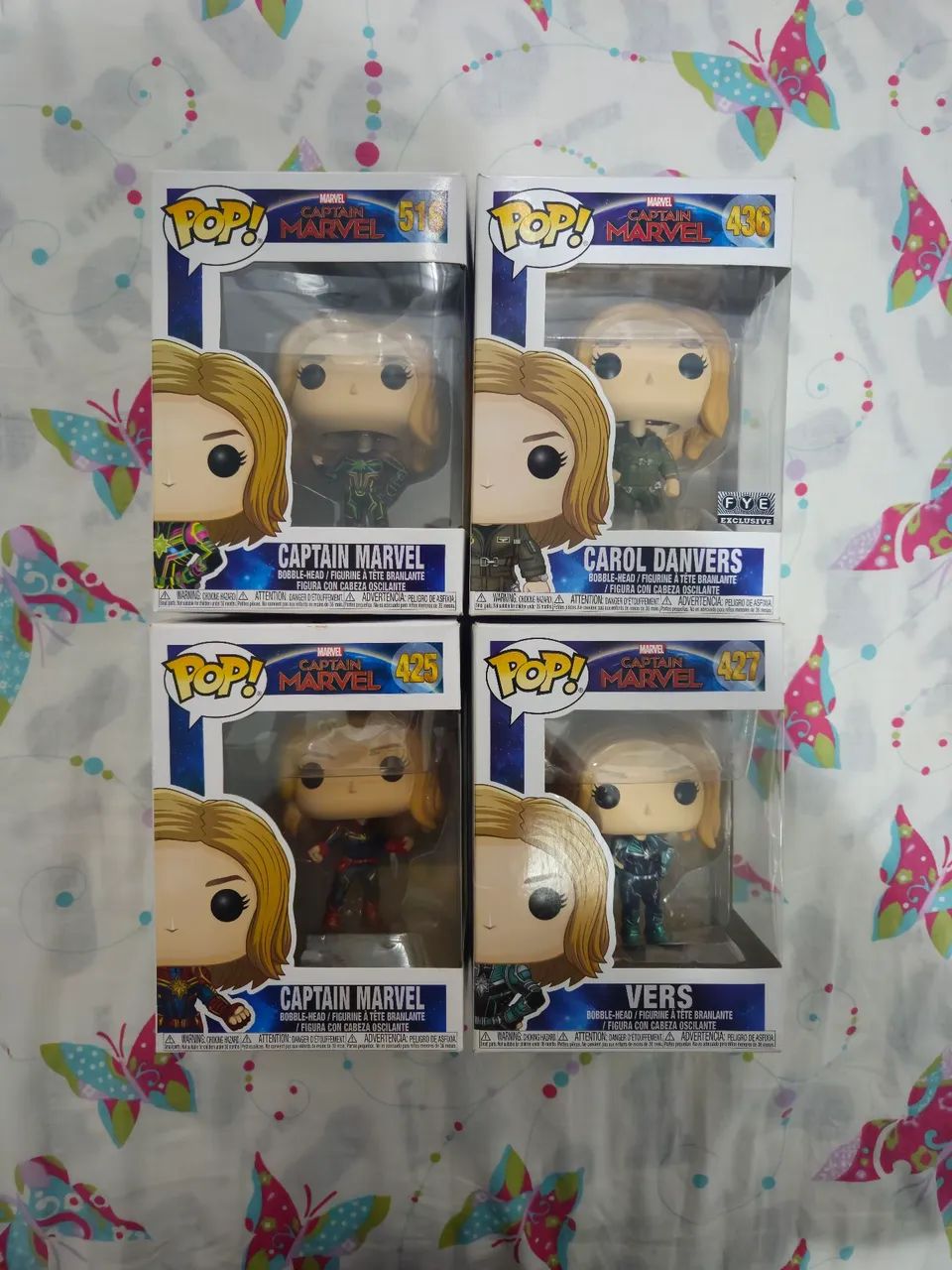 Lote Capitã Marvel - Funko Pop