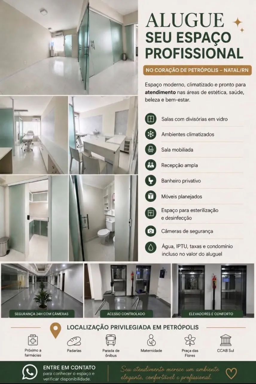 Aluguel Sala Comercial no coração de Petrópolis, Natal-RN.