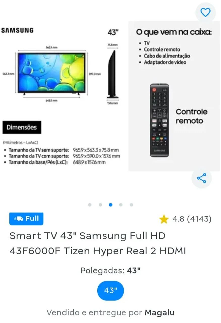 TV Samsung 43 Full HD - Foto 4