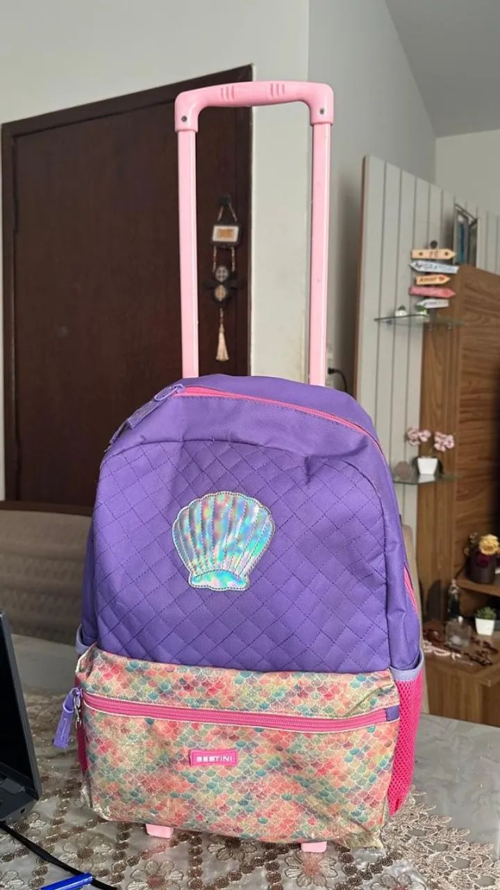 Mochila infantil com rodinhas Sestini - usada - Foto 2