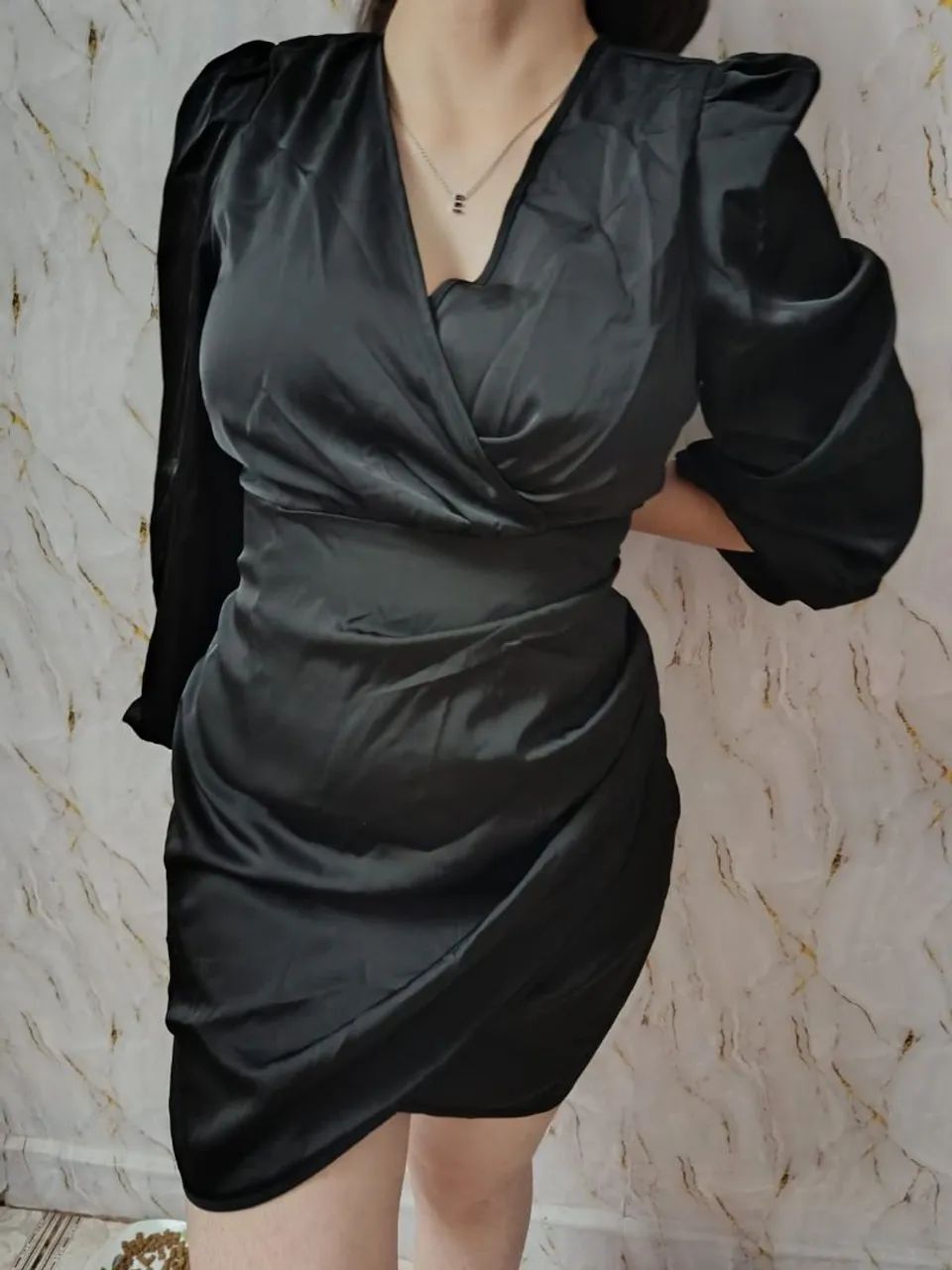 Vestido Preto tipo Envelope Shein Belle Ram 46 - Foto 5