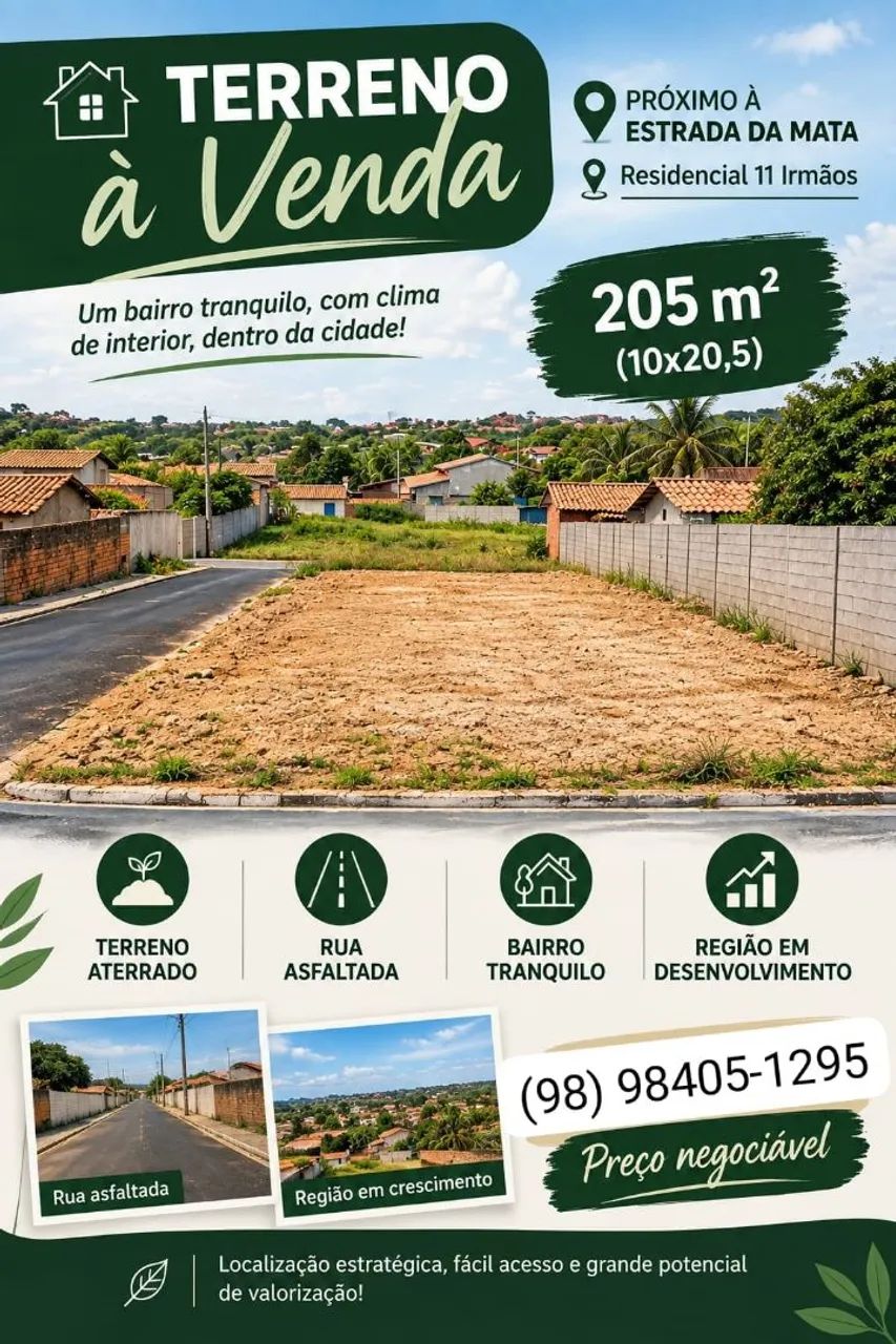 Terreno proximo ao posto paloma aa mata