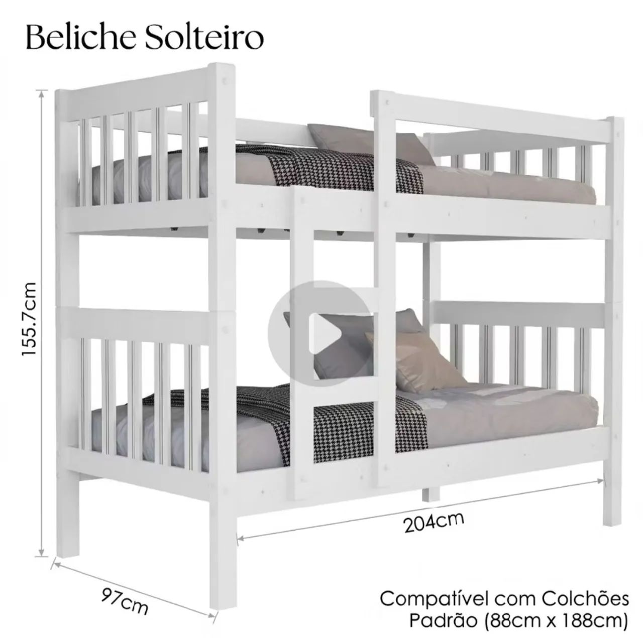 Cama beliche solteiro - Foto 3