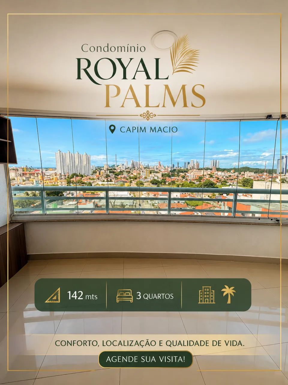 Royal Palms - Apartamento de 3 quartos em Capim Macio 