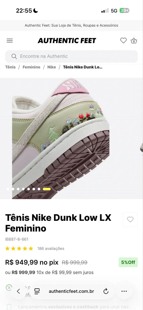 Tênis Nike Dunk Low LX Feminino - Foto 3