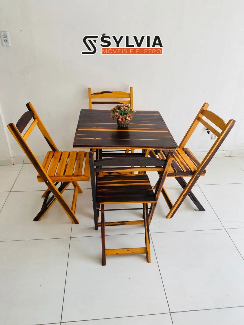 CONJUNTO DOBRÁVEL 70x70 INVERNIZADO  - Foto 2