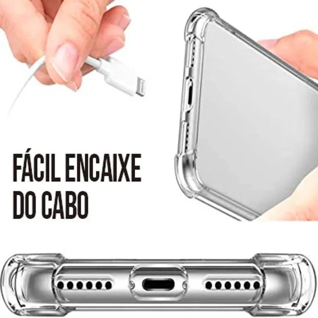 Capa iPhone 6 Plus / 6S Plus Anti Impacto ou Simples Transparente  - Foto 5