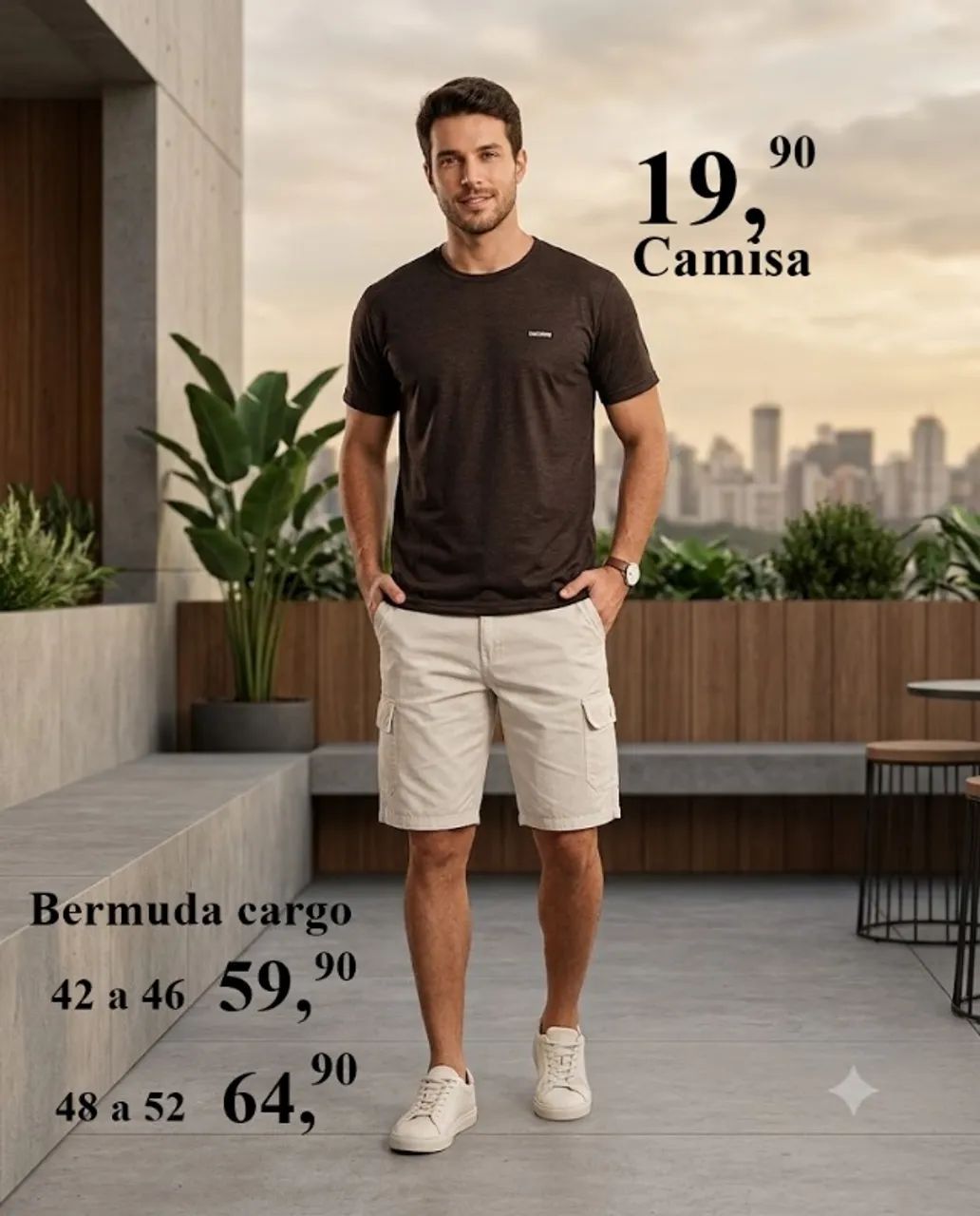 Liquidação de bermudas masculina