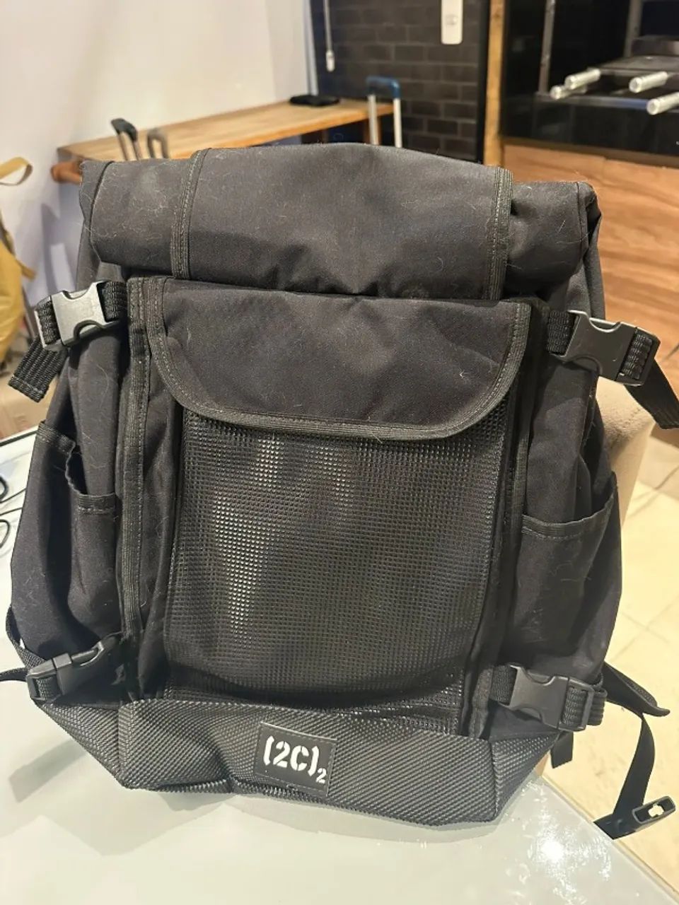 Mochila Modular Preta Multi Compartimentos - Grande e Reforçada