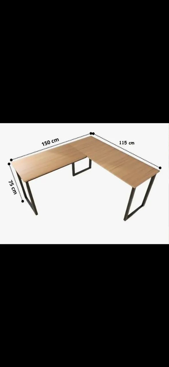 Mesa L de escritório ou game  - Foto 4