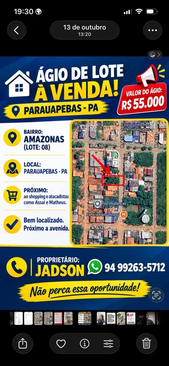 Vendo ágio de LOTE 