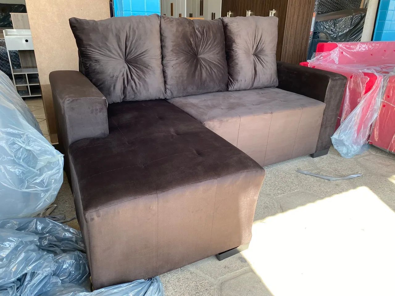 SOFÁ CHAYSE EM OFERTA NOVO - Foto 3