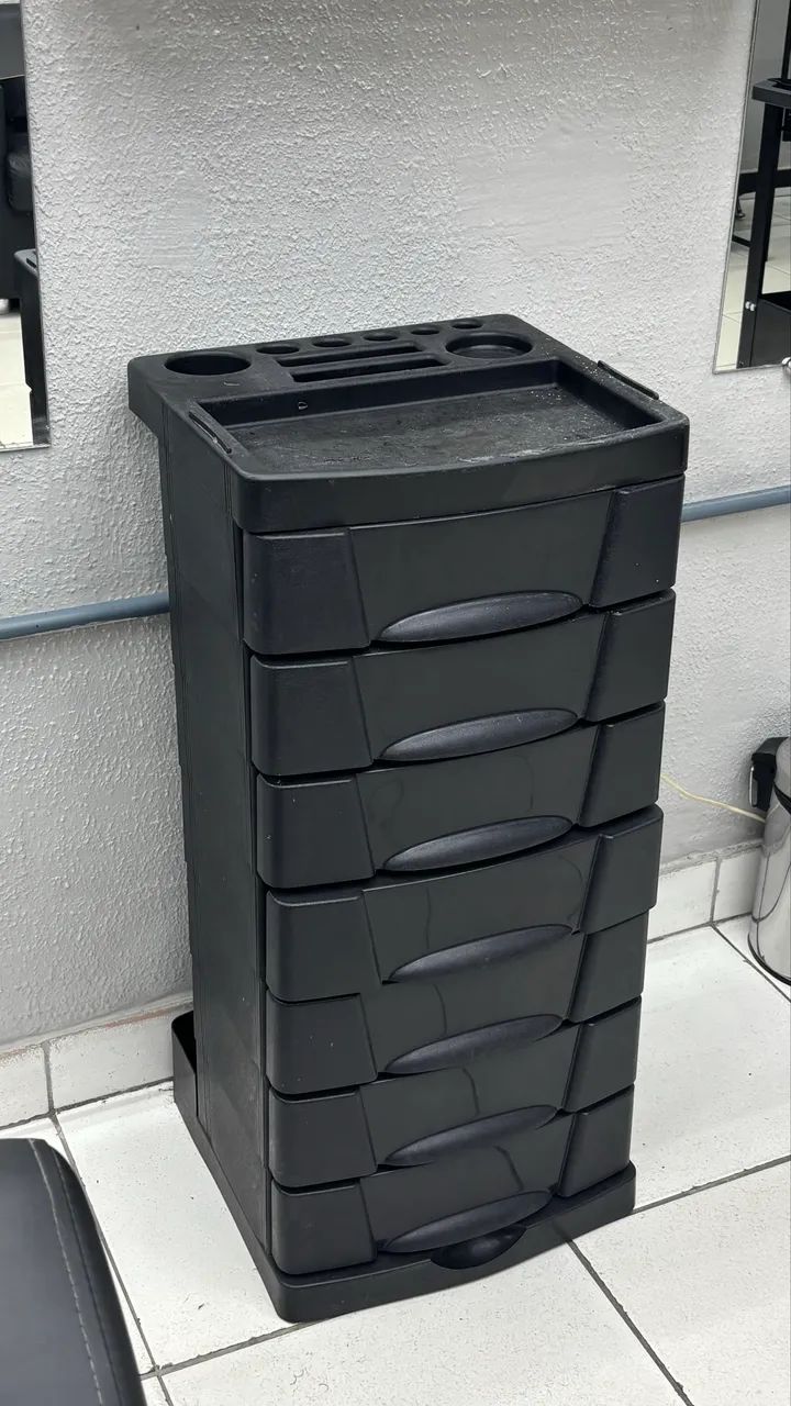 Carrinho Auxiliar Beauty Care Dompel na cor preta - Foto 3