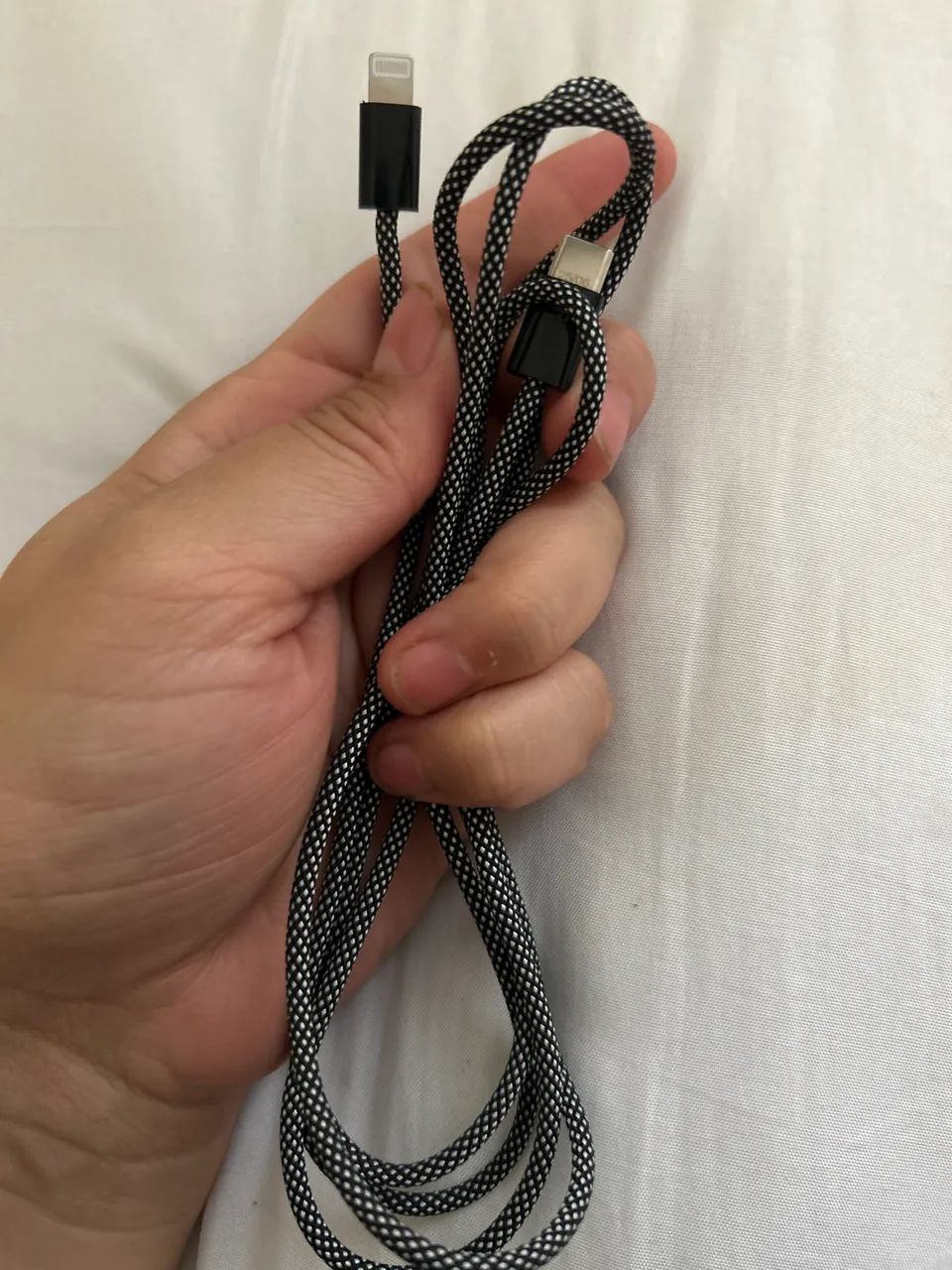 Cabo Original Hrebos Turbo 27w Para iPhone Usb-c Lightning 1,5m Trançado em Nylon