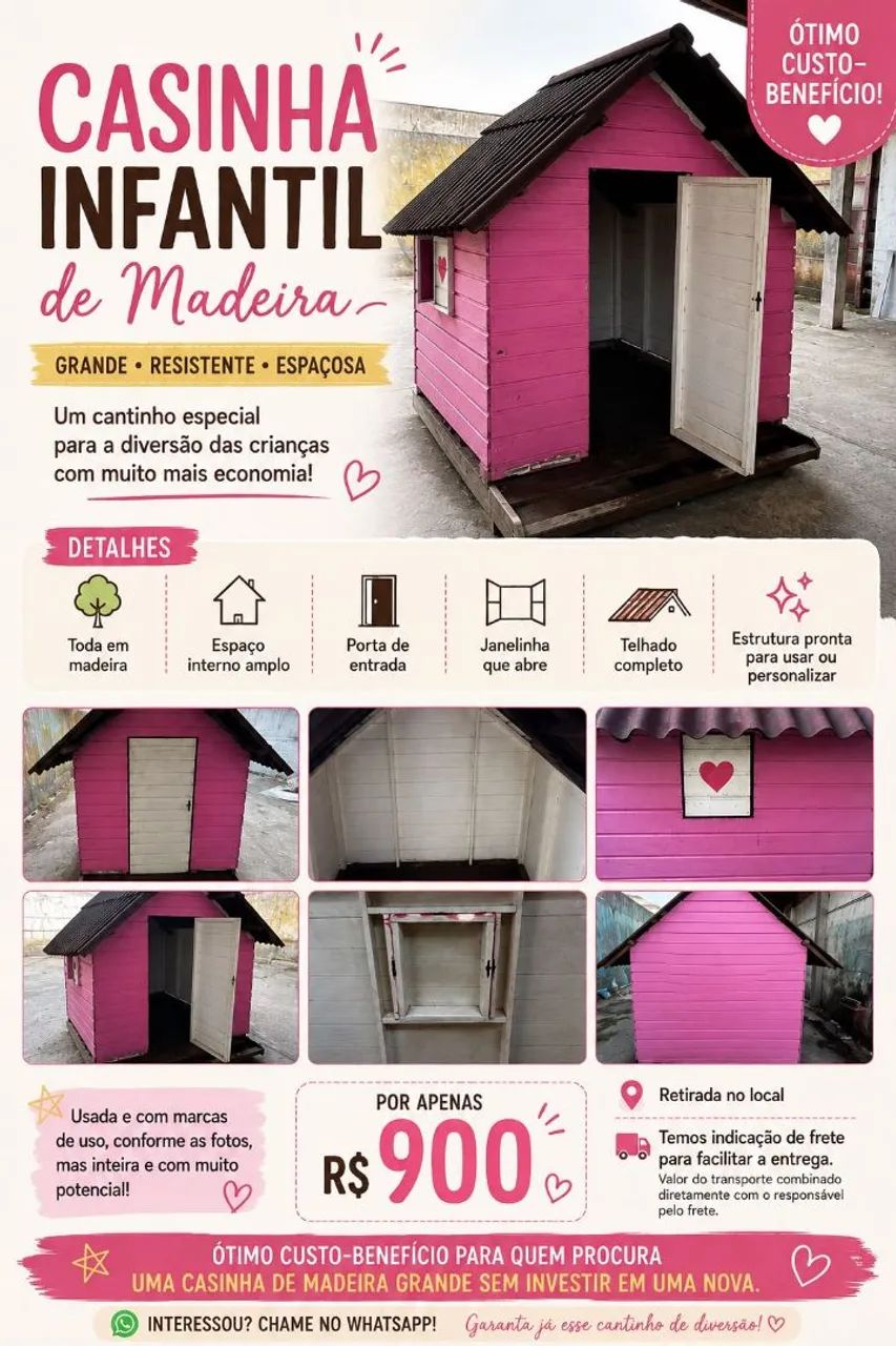 Casa infantil de Madeira grande