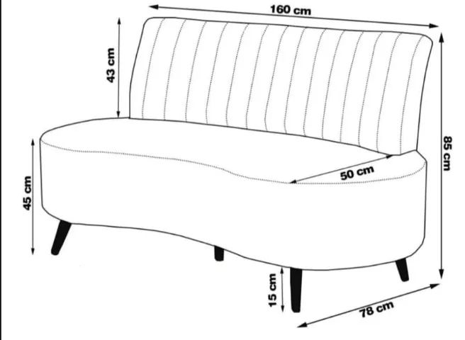 Sofá orgânico com 2 Lugares - Foto 2