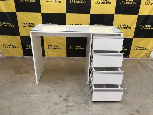 Mesa de escritorio MDF 04 Gavetas  75x110x40 - Foto 4
