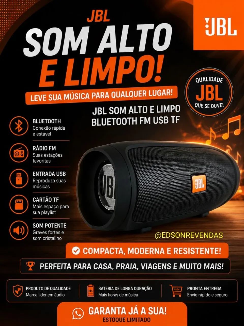 CAIXINHA DE SOM JBL 