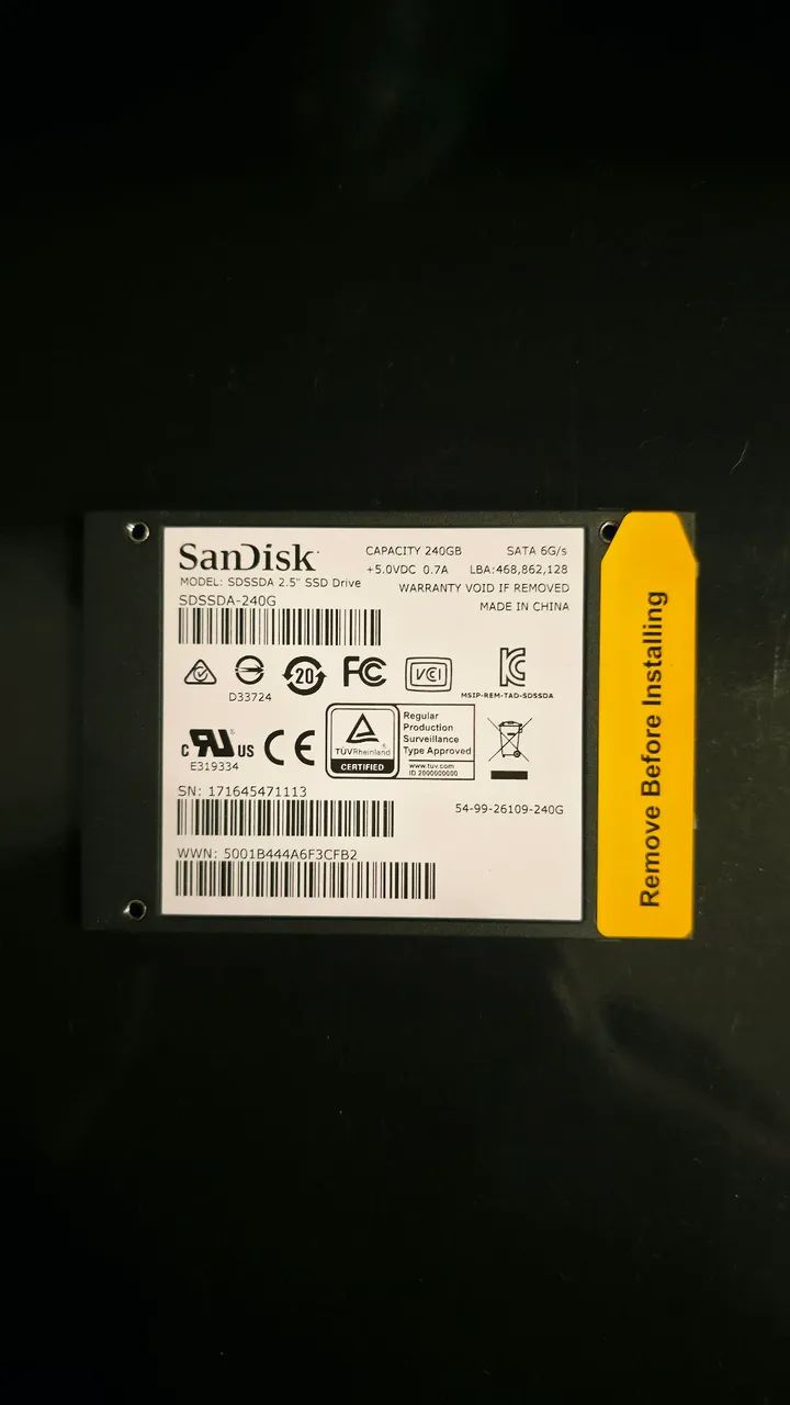 Ssd SanDisk 256gb
