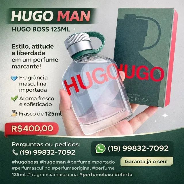 ? HUGO MAN - Hugo Boss 125ml ? Estilo, atitude e liberdade em um perfume marcante! 