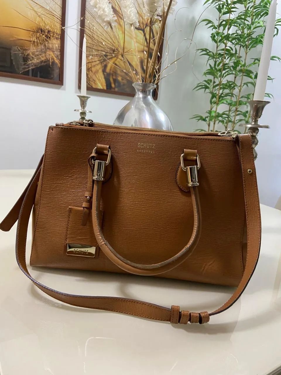 Vendo bolsa Lorena Schütz grande cor caramelo 
