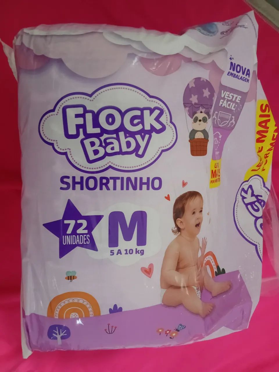 1 pacotão de fraldas