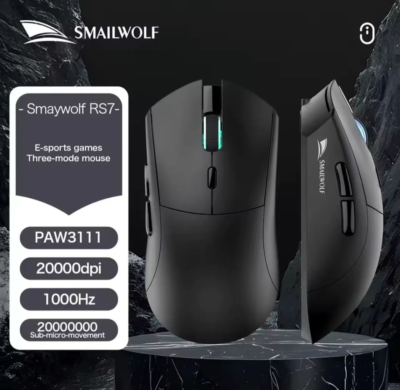 Mouse Gamer Smailwolf RS7 RGB Alta Precisão (Novo) - Foto 4