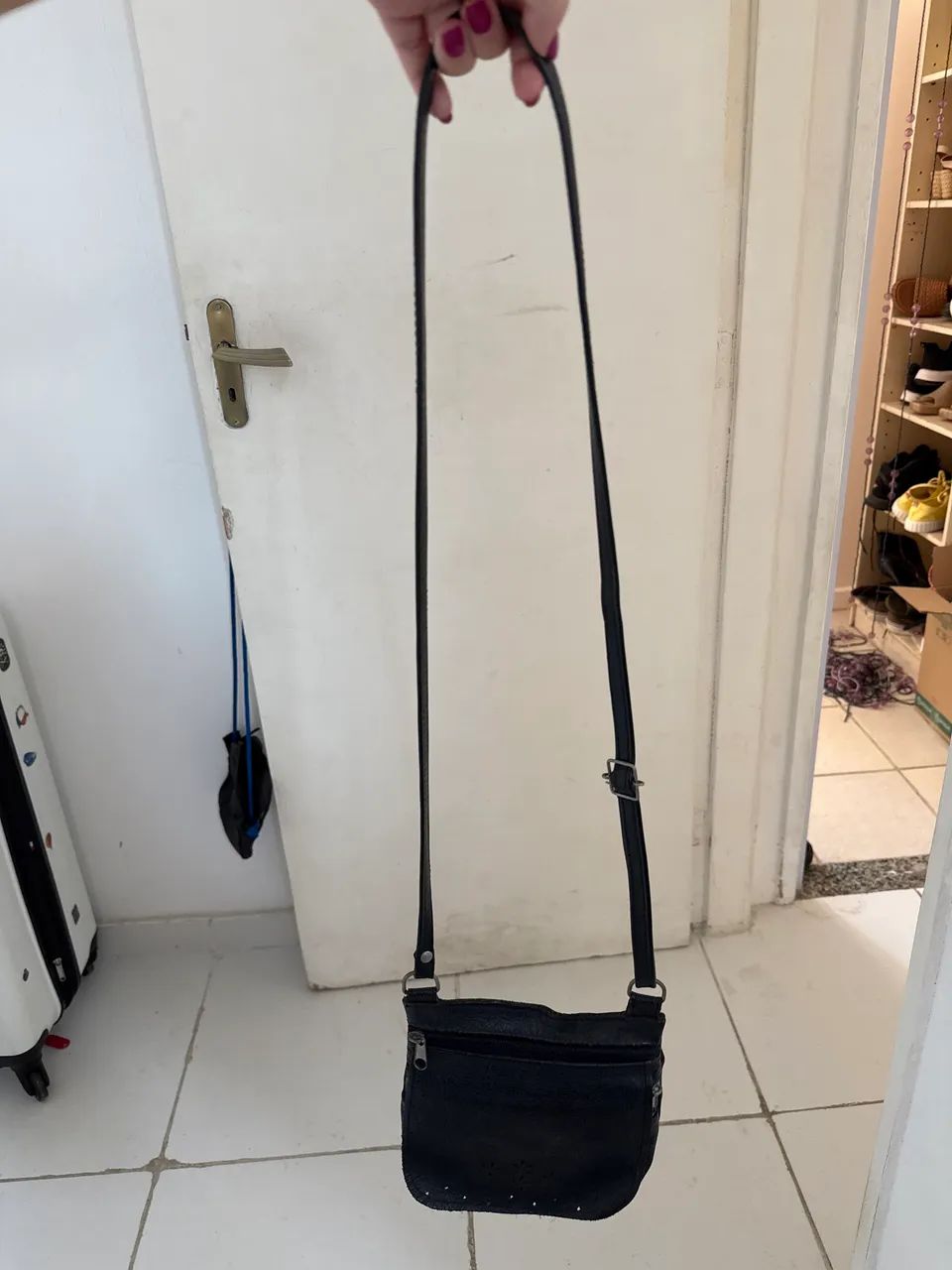 Bolsa Preta Pequena de Rendinha  - Foto 2
