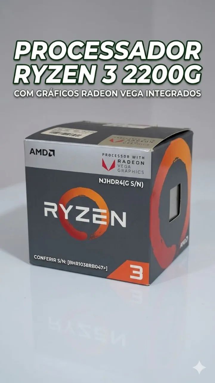 Processador AMD Ryzen 3 2200G com vídeo integrado - Foto 3