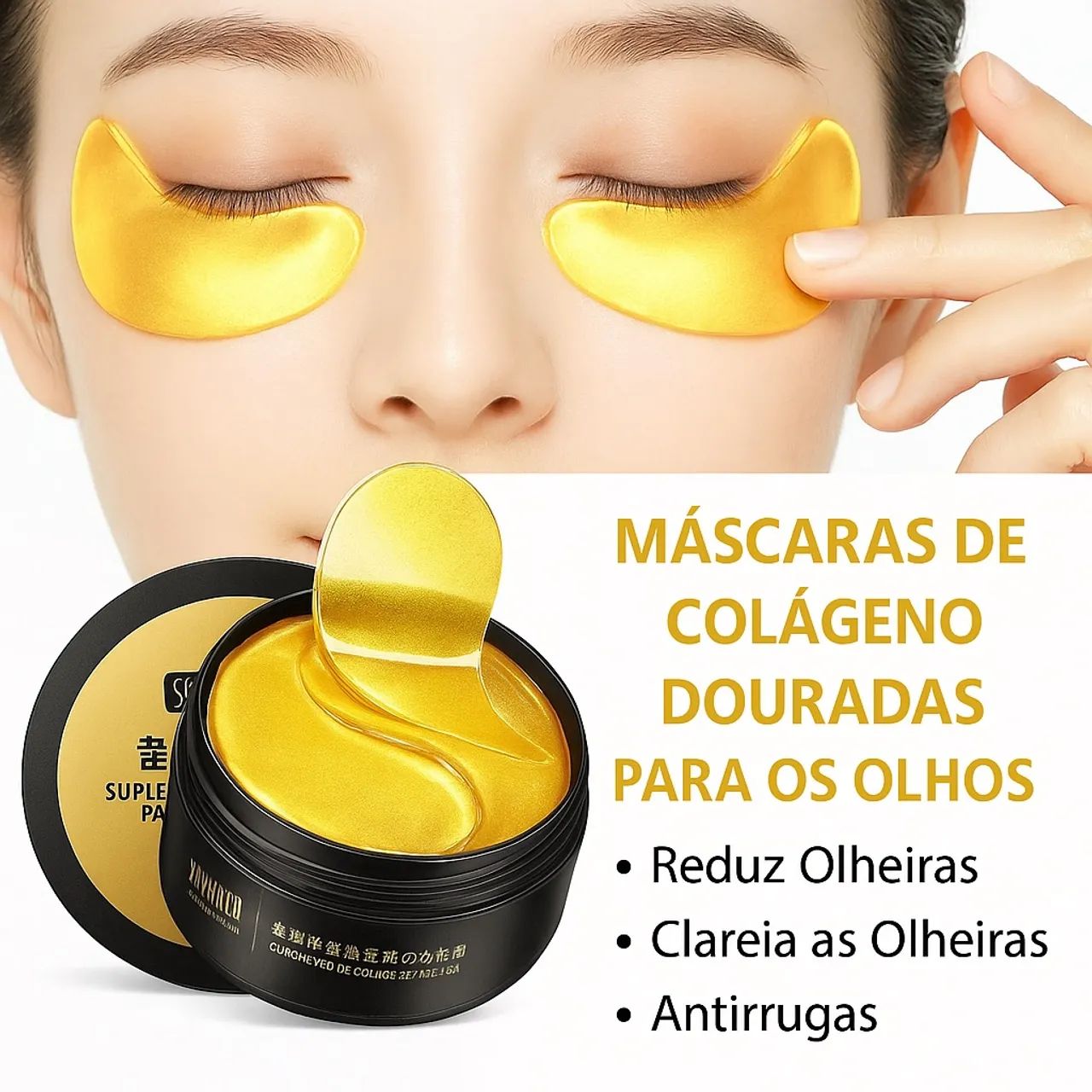 máscara de olhos 24k gold com ácido hialurônico - Foto 2