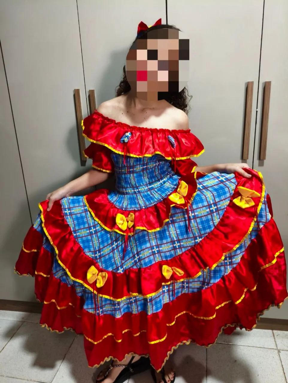 Vestido são João infantil 