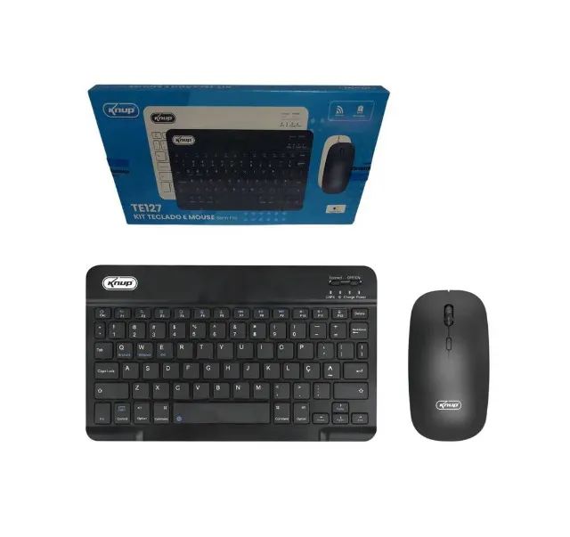 Kit Teclado E Mouse Bluetooth Sem Fio knup  - Foto 3