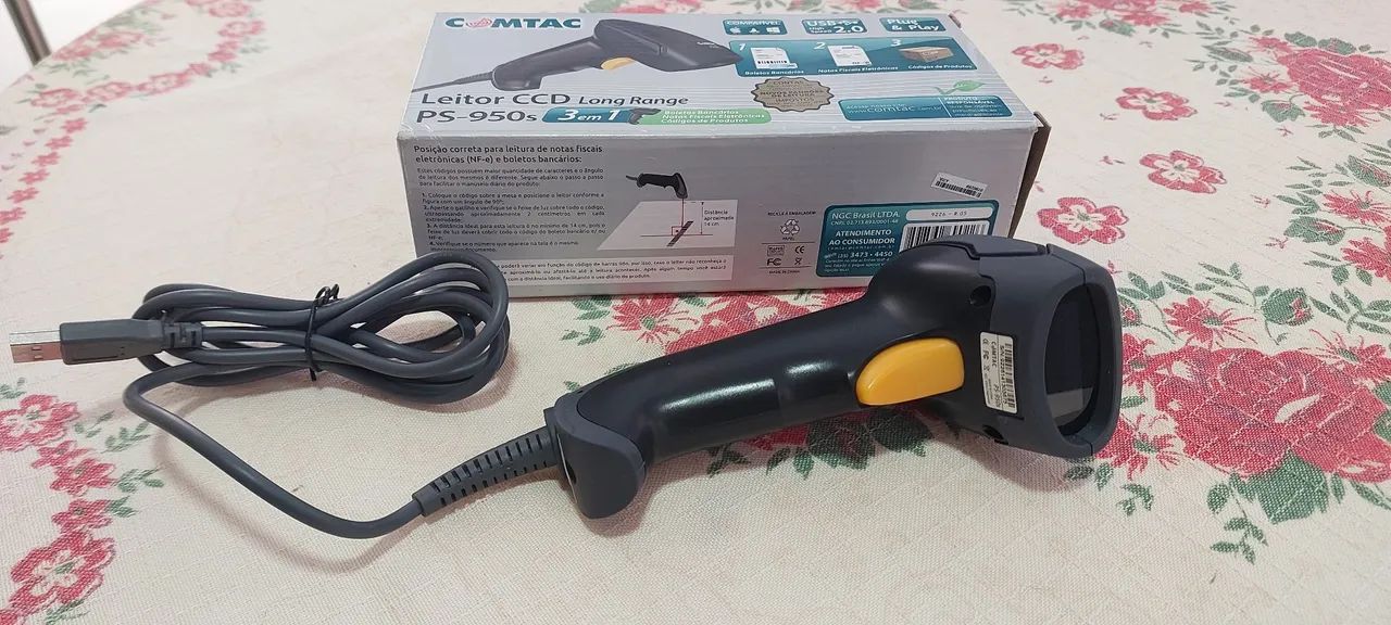Leitor de Código de Barras Comtac PS-950s CCD (Lê Boletos, NF-e e Produtos) - Foto 3