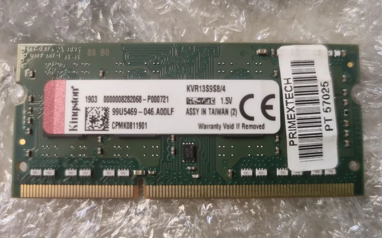 DDR3 4G KINGSTON para notebook 