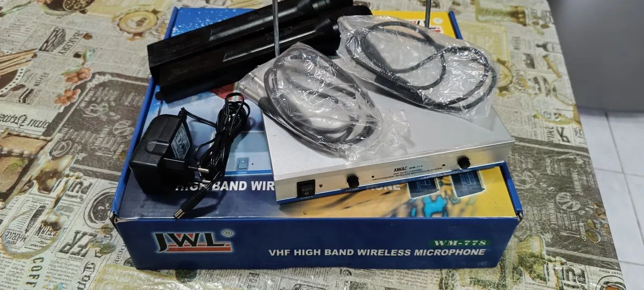 Microfone sem fio duplo VHF - Foto 4