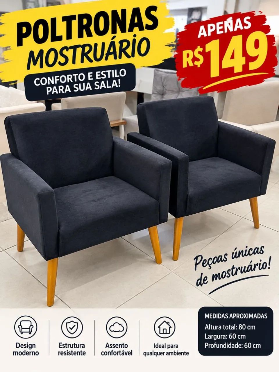 Poltronas mostruário 