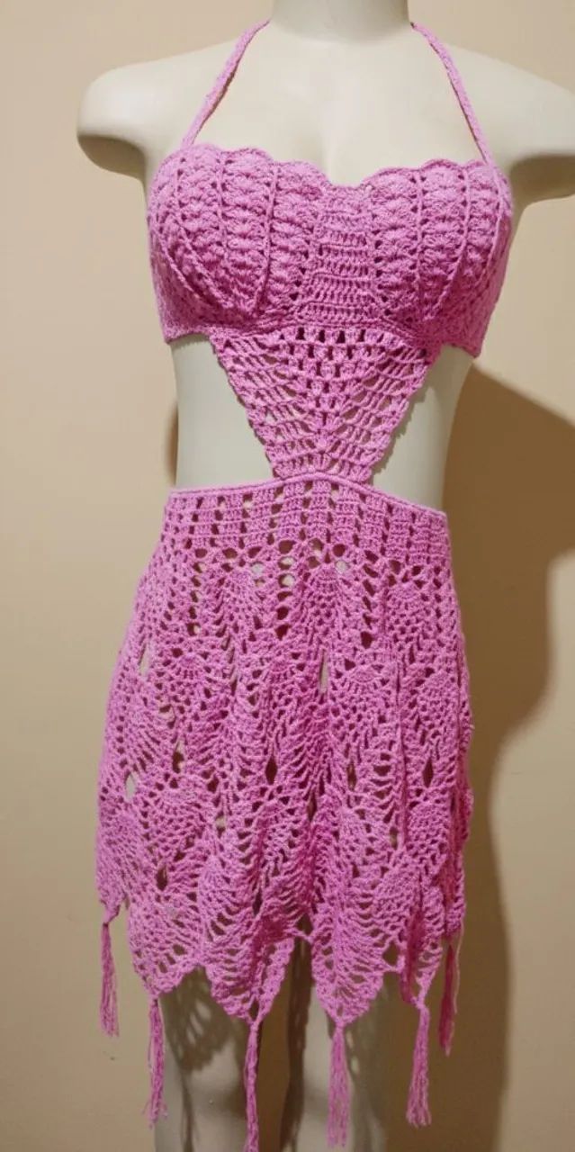 VESTIDO DE CROCHÊ  - Foto 2
