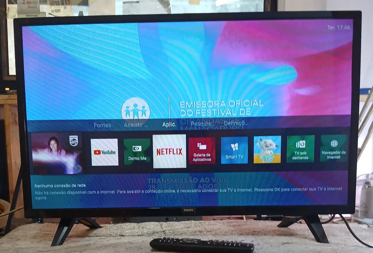 Smart TV Philips 32 nova completa  - Foto 2