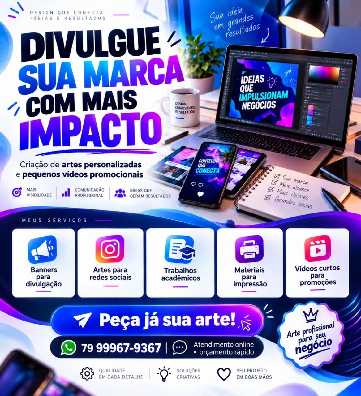 Criação de artes para banners e rede social 