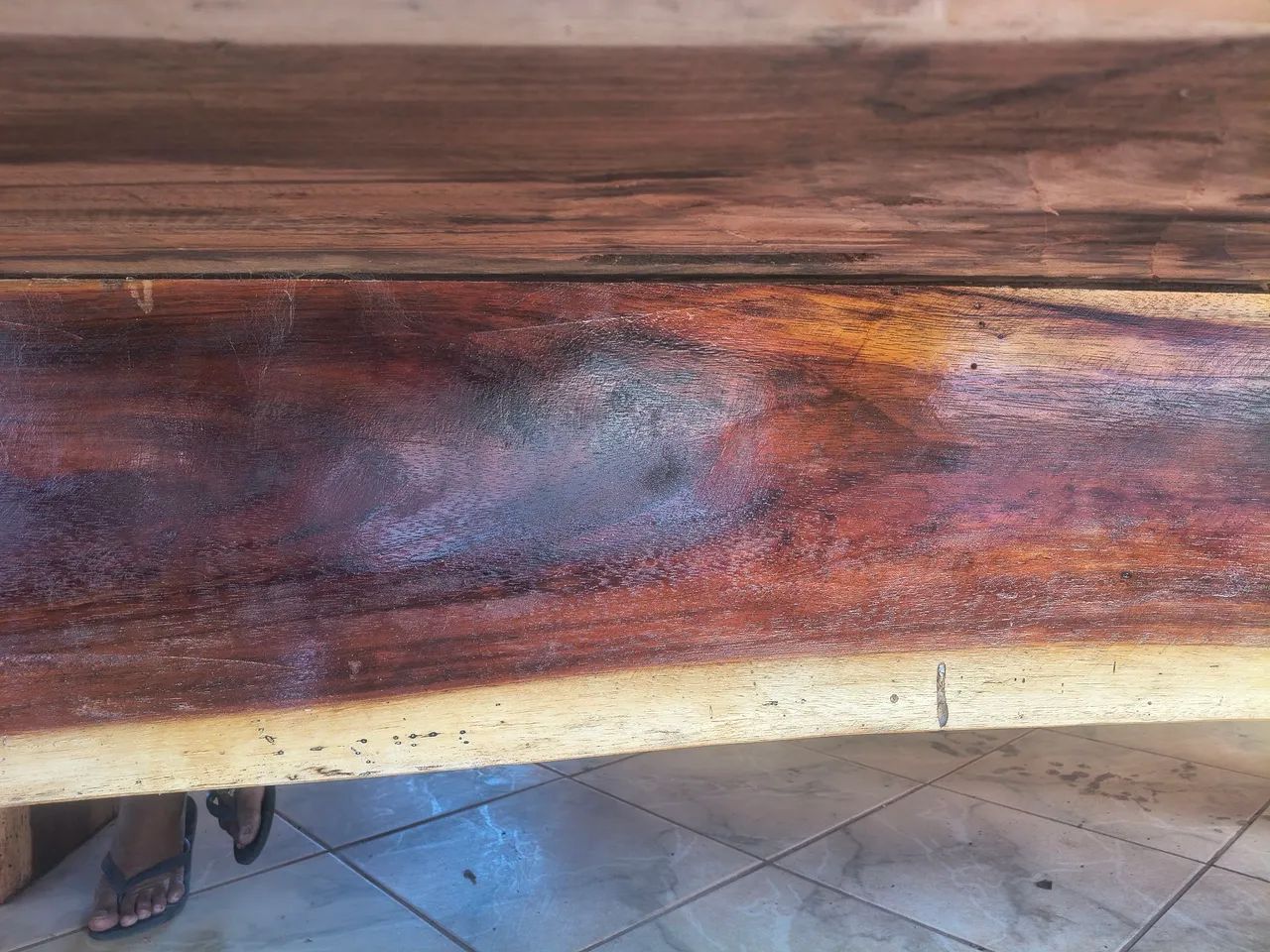 Vendo mesa madeira rústica nobre jacarandá. Top de linha - Foto 3