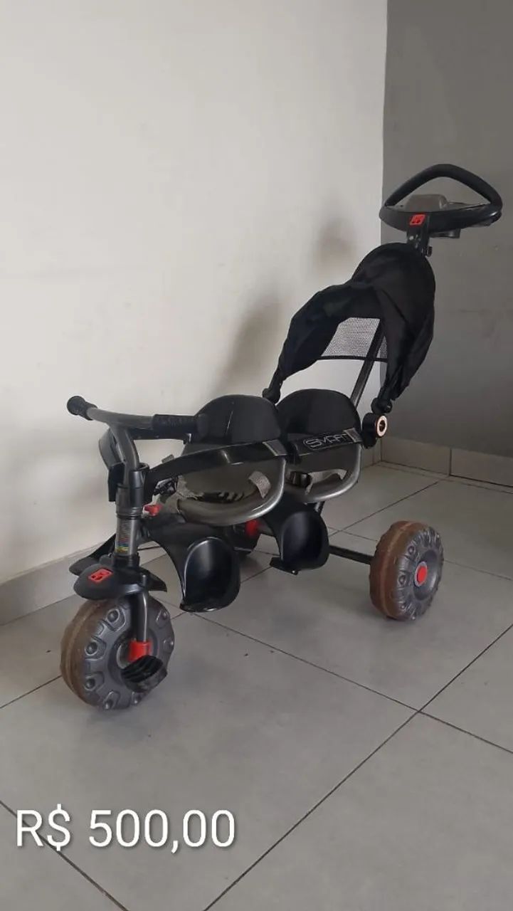 Carrinho infantil / bicicleta aro 16 / Cadeirinha Bike / Arara de roupas - Foto 3