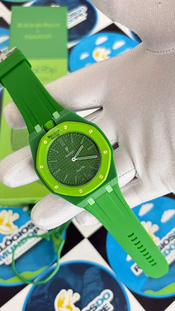 【新品】オーデマピゲ× Swatch  PoP Green Eight RELÓGIO AP SWATCH ROYAL POP GREEN EIGHT - Acessórios - Torrões